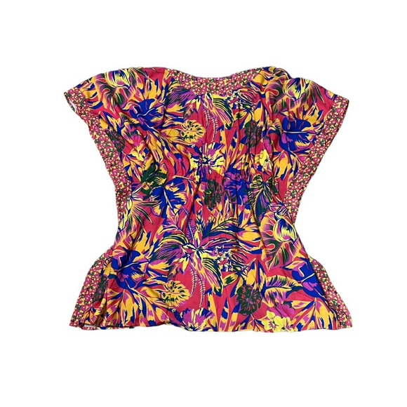 Maaji Multi Colour Flower Print Short Caftan Beach Coverup - Picture 2 of 7